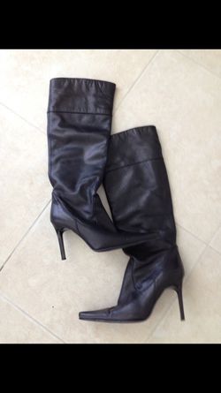 SEXY Aldo Black Leather Slouch Boots/US Size 8