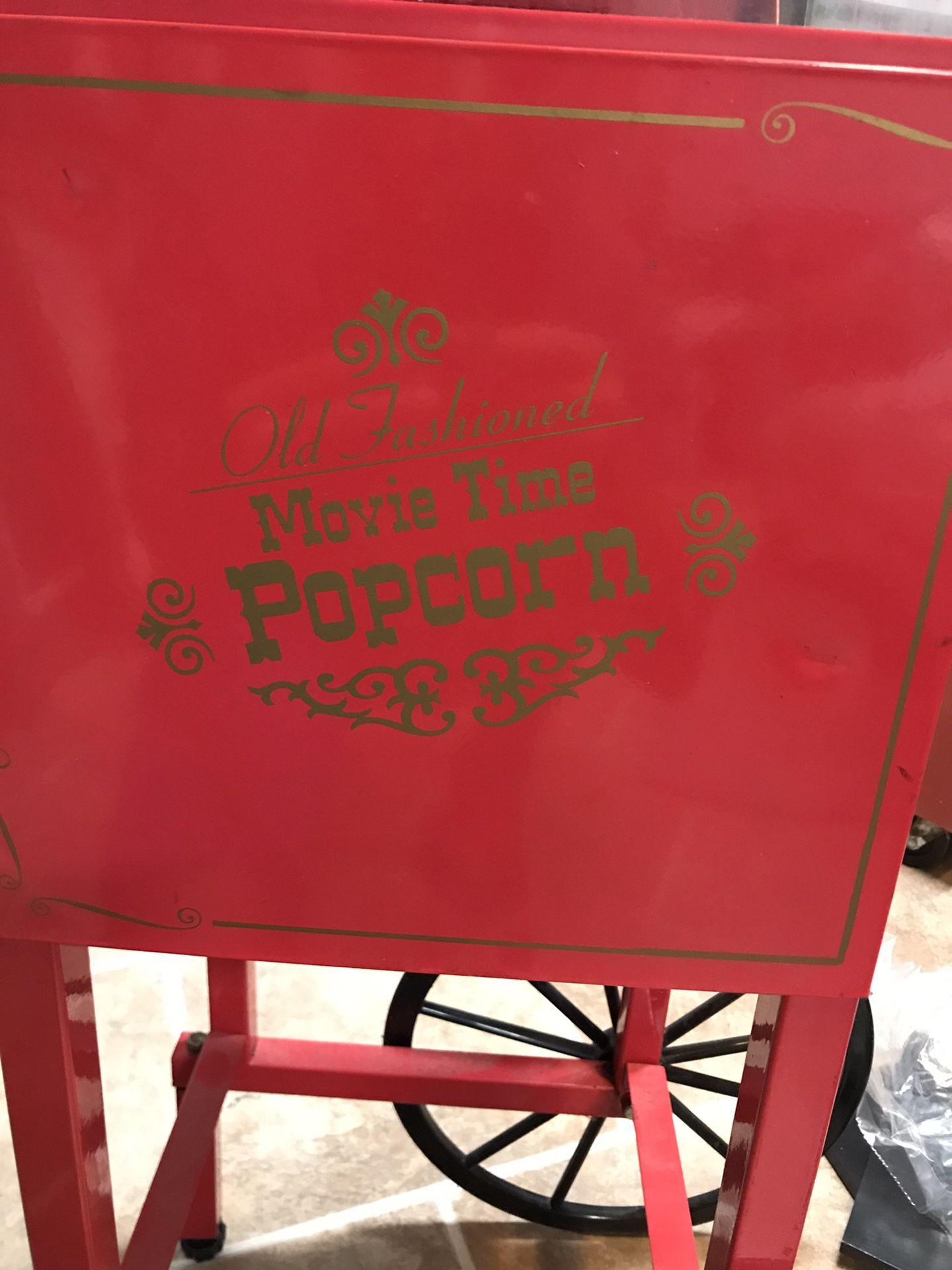 OLD FASHIONED MOVIE TIME POPCORN Antique MACHINE