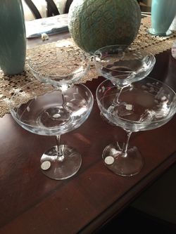 Princess house margarita glasses - set of 4 (new)