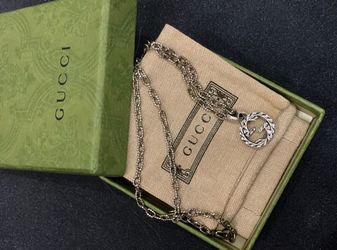 Classic Double G Necklace Series Double G Pendant 925 Silver Necklace for Men and Women Same Style Couple Style Silver