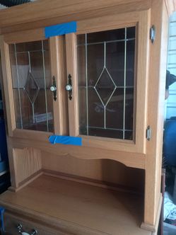 White Oak Cabinet W/ Light
