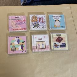 A Lot Of Six Embroidery Designs Cards 