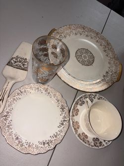 Vintage Luraline 22K Gold dinner set