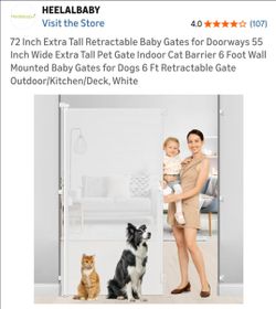 Extra tall, extra wide (if needed) mesh doorway gate