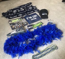 Seahawks Seattle Washington Football hat sticker scarf boa