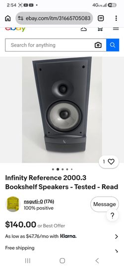 Speakers infinity 2000.3 $75