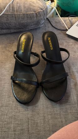 Black Strappy Heeled Sandals