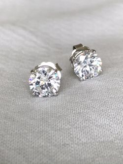 Stud CZ and Gold Earrings