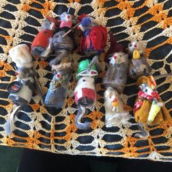 10 Vintage Little Mouse Factory Fur Toys