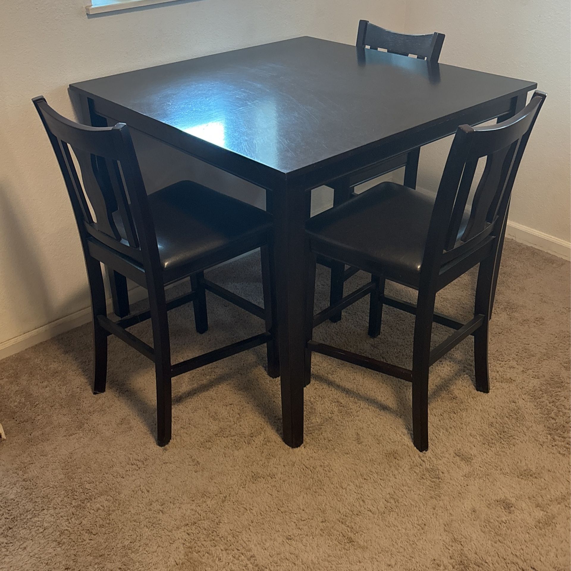 Square Table With 3 Chairs