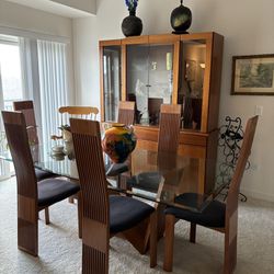 Dining Room Table, Chairs , And Breakfront