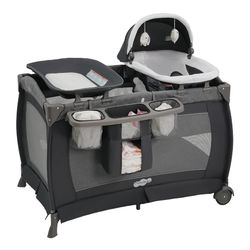 Babe Pack and Play 4-in-1 Baby Playard with Bassinet & Changing Table, Foldable Portable Playpen...
