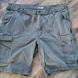 Mens Carhartt rugged flex Canvas cargo work shorts size 42