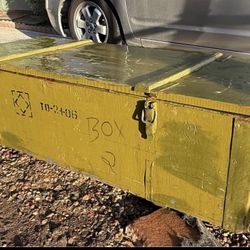 Original US Army Green Wood Military Box Locker