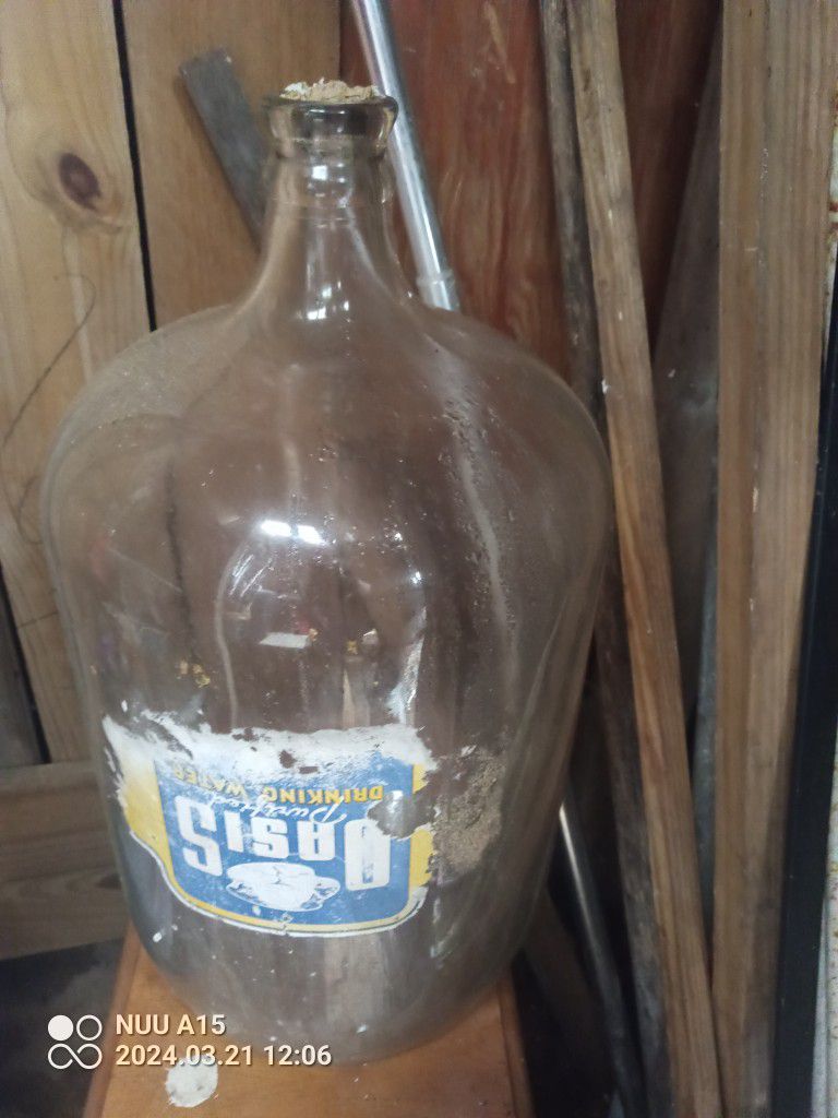 Large Antique Glass Bottles x4