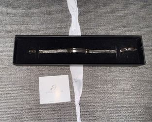 Luca Barra Mens Stainless Steel Bracelet ID Plate Chain New in Box Made in Italy Silver Jewelry