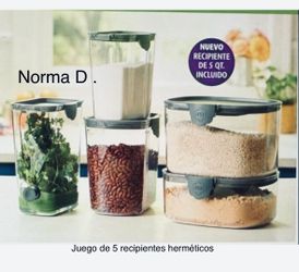 Juego De 5 Recipientes Herméticos Nuevos En Su Caja 🌺 Princess House 🌺