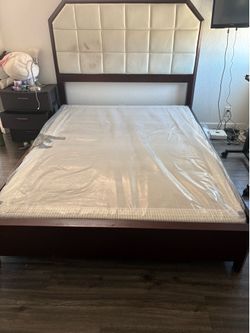 Queen bed frame with box spring