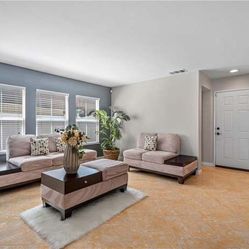 Tan & Brown Couch Set