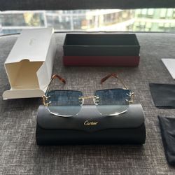 Cartier Big C Lake blue Lens Sunglasses 