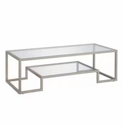 Hudson & Canal Athena 54” Glass Coffee Table