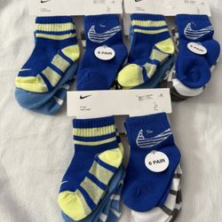 $5 NIKE SOCKS 6 PACK SOCKS 12-24 MONTHS $5 EACH PACK 