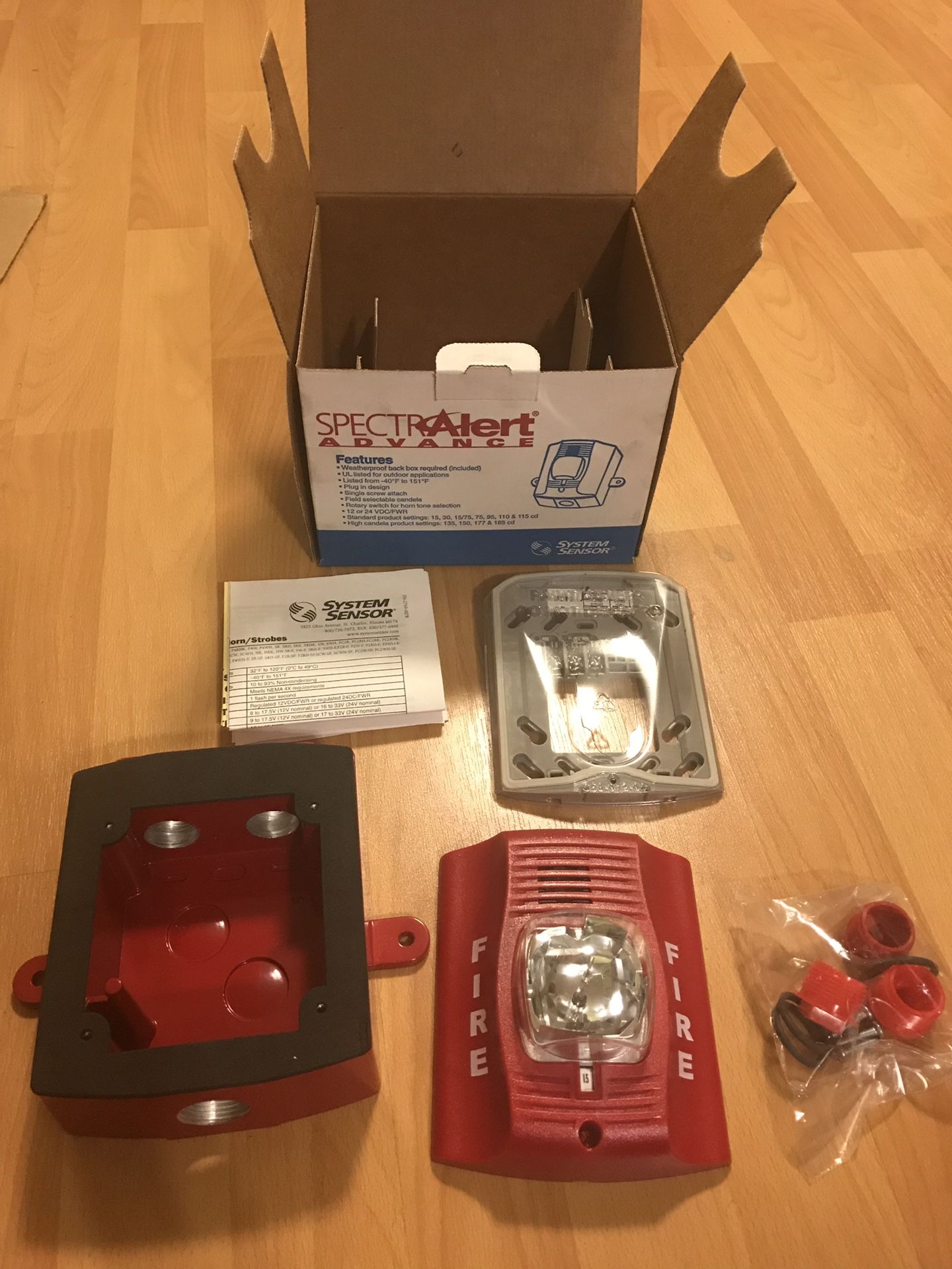 Horn / Strobe Outdoor Fire Alarm 🔥 System Sensor SpectrAlert P2RK