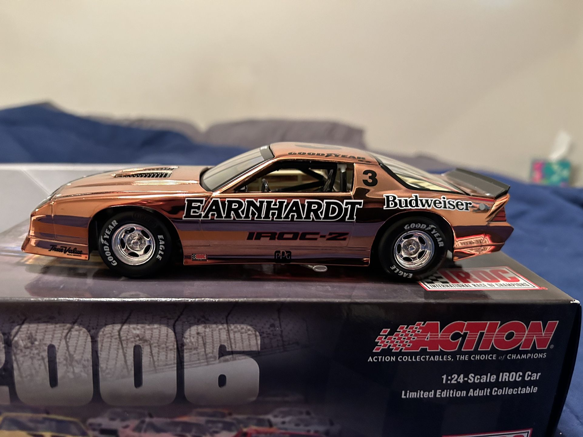 Rare Action Dale Earnhardt #3 Budweiser 1989 IROC Camaro XTREME Pink Chrome Rare!