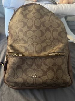 coach signature canvas back pack