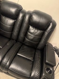 ASHLEY FURNITURE Leather Power Recliner Sofa & Loveseat!!
