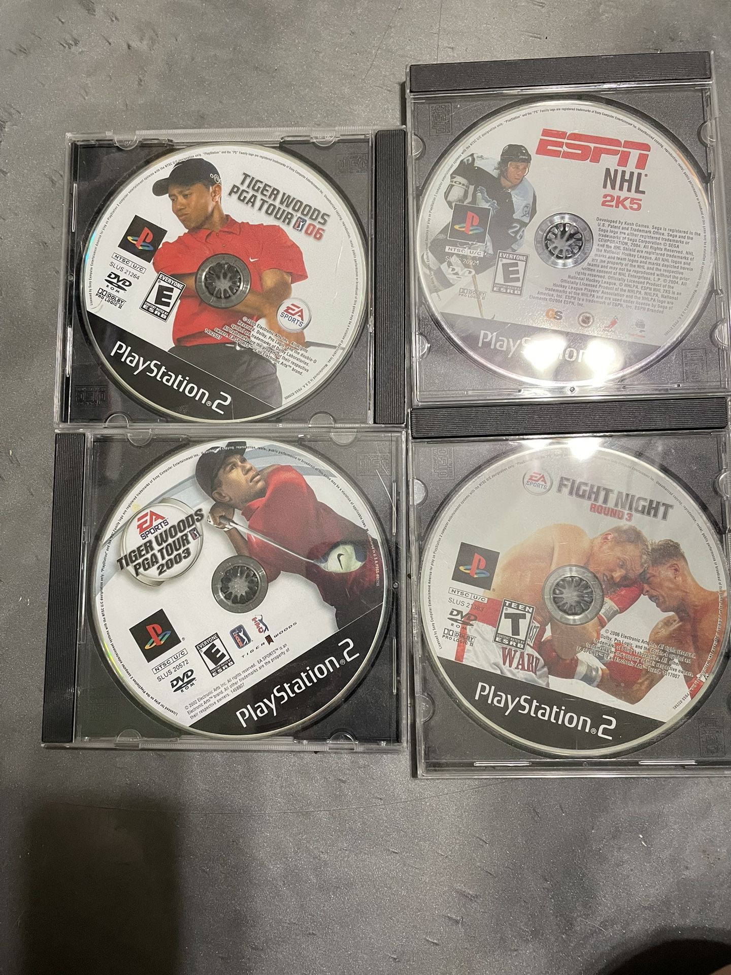 PS2 Bundle: Tiger Woods Golf; Boxing; Hockey Bundle