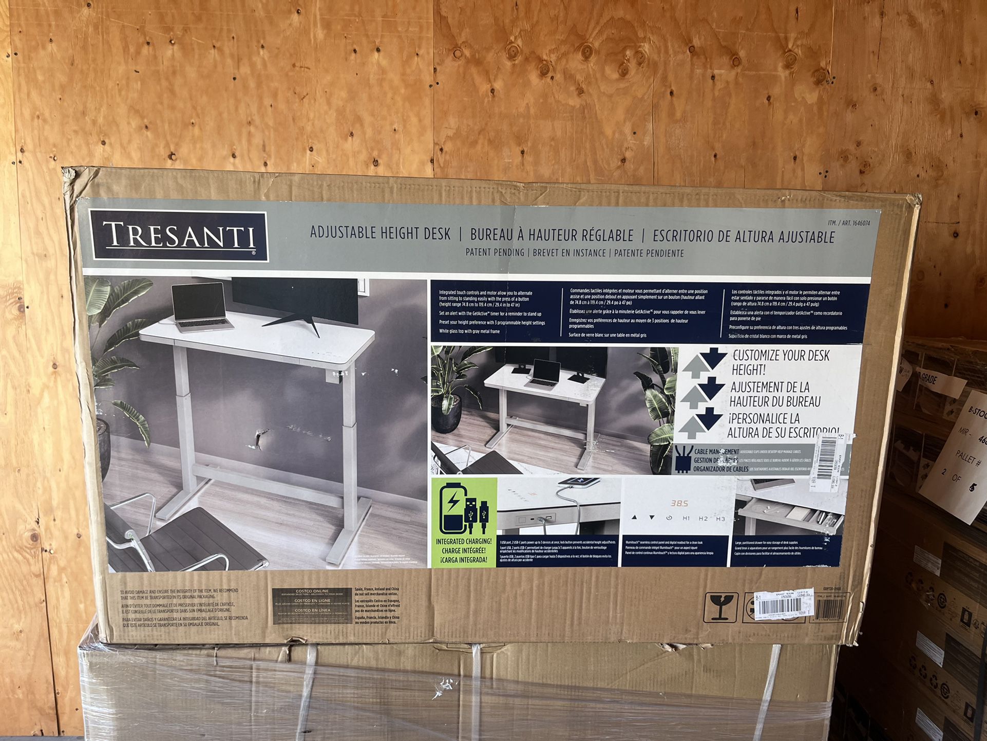 Tresanti Geller 47” Adjustable Height Desk 