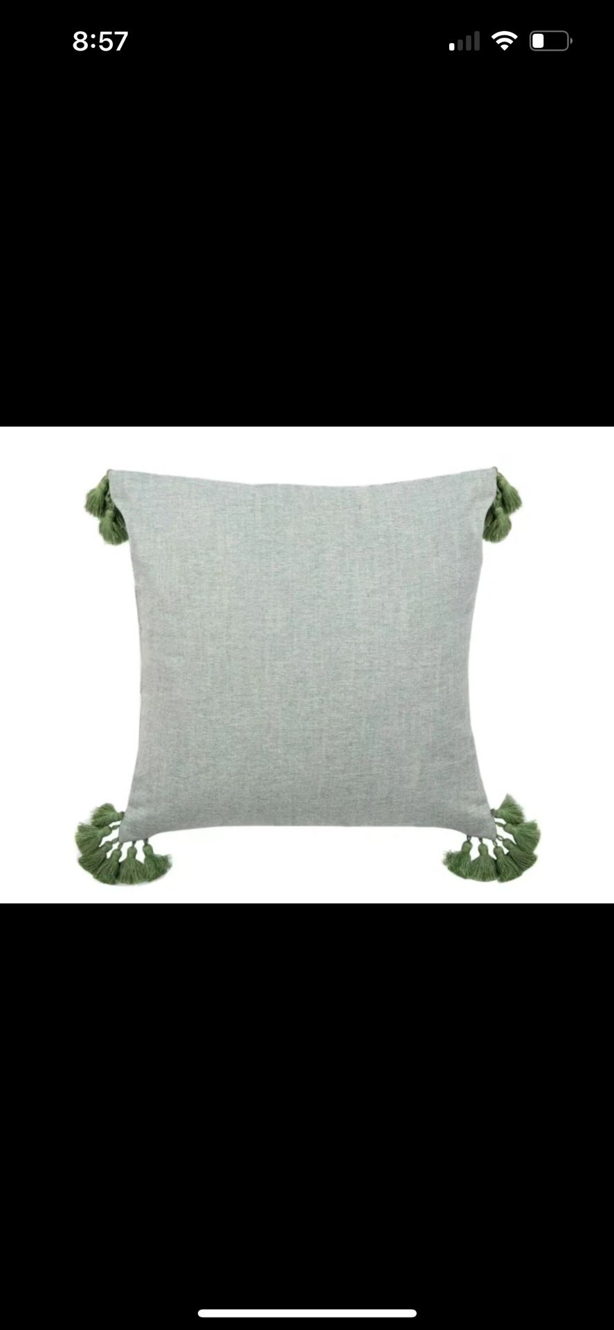 SAFAVIEH Larzon Hunter Green 18 in. X 18 in. Throw Pillow, Model PLS7153A-1818