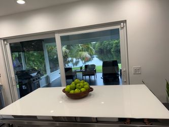 white glass and chrome table top only