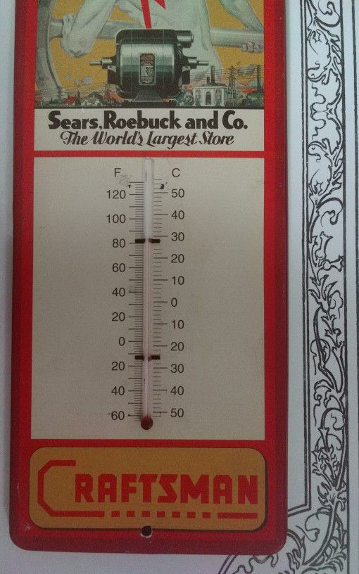 Vintage easy read Sears Roebuck & Co MAID OF HONOR Manual Roast Meat  Thermometer