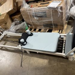 PAETA Pilates Reformer, Foldable Reformer Pilates Machine with Music Wire Springs, Pilates Equipment for Home Workouts with Jump Board & Box