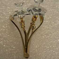 Swarovski Crystal Flower Brooch