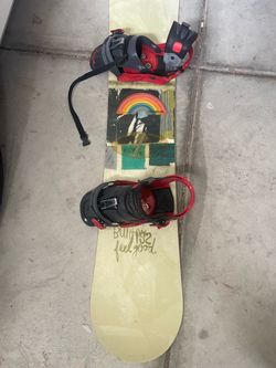 Burton snowboard and bindings