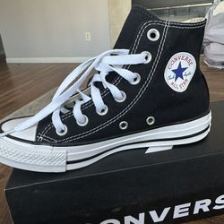 New black/white high top Converse