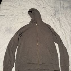adidas Men's Charcoal Zip-Up Hoodie Size XL