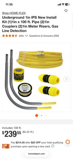 1” Gas Line