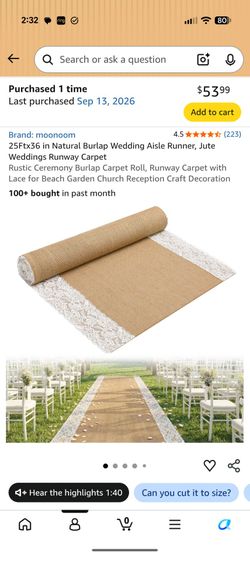 Aisle runner