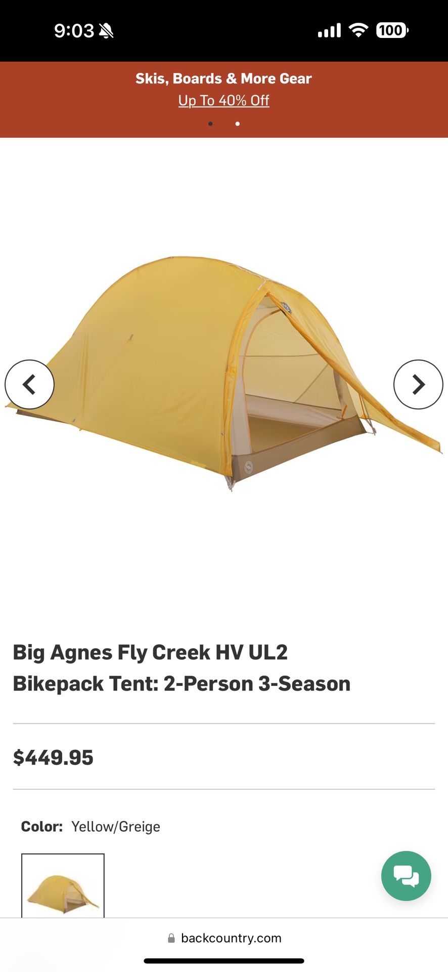 Big Agnes Hiking Tents/Sleeping Bags 