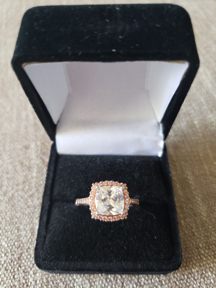 Rose Gold Cubic Zirconia PAJ Sterling silver ring