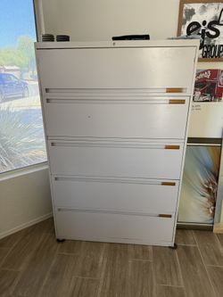 5 Drawer - Metal Filing Cabinet