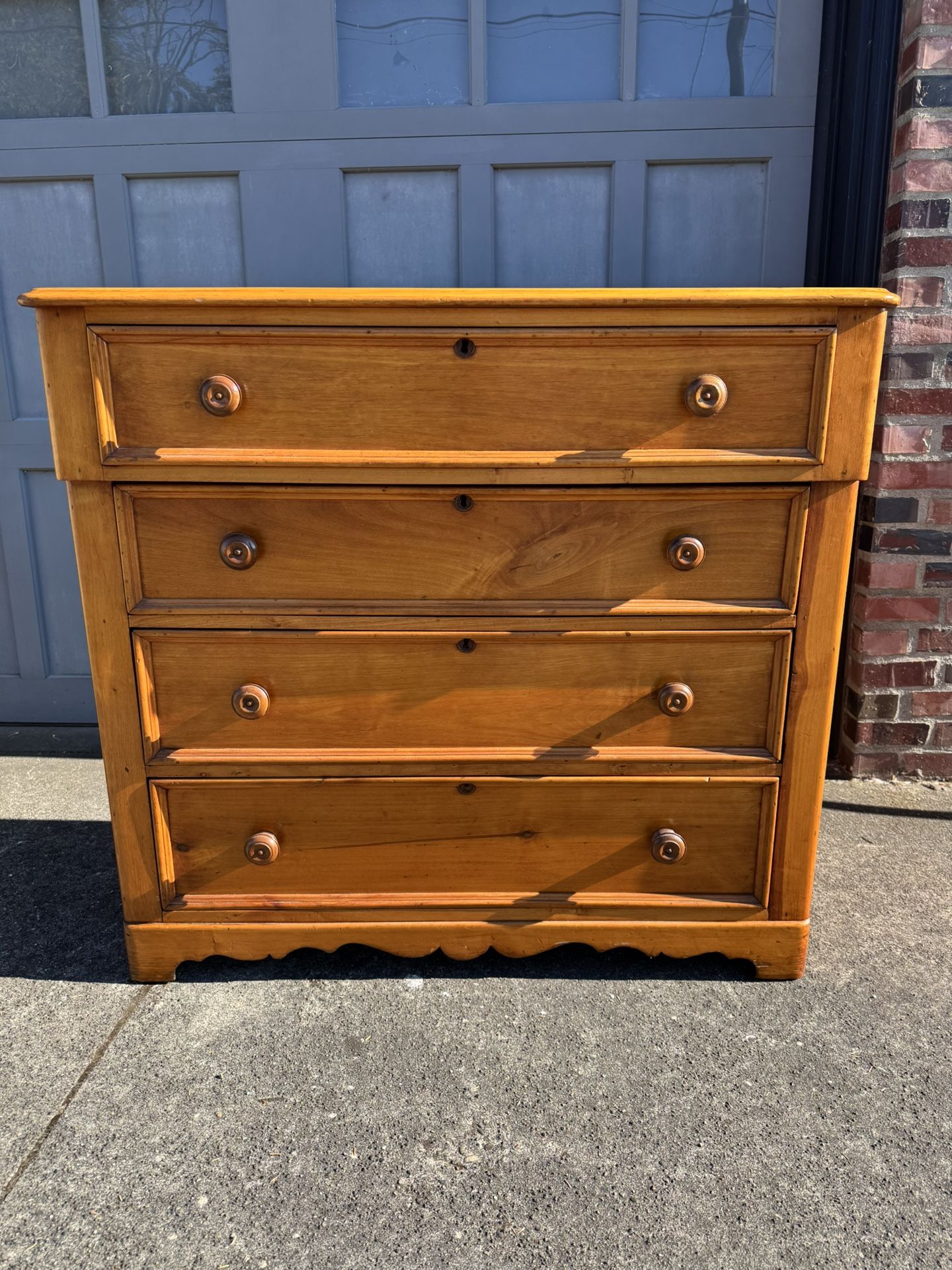 Antique Pine Chest Of Drawers 
