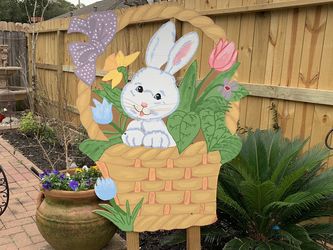 Easter bunny outside decor