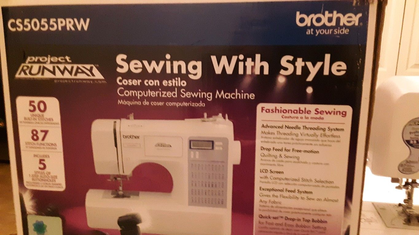 Brother Project Runway Sewing Machine CS5055PRW for Sale in Hampton, VA
