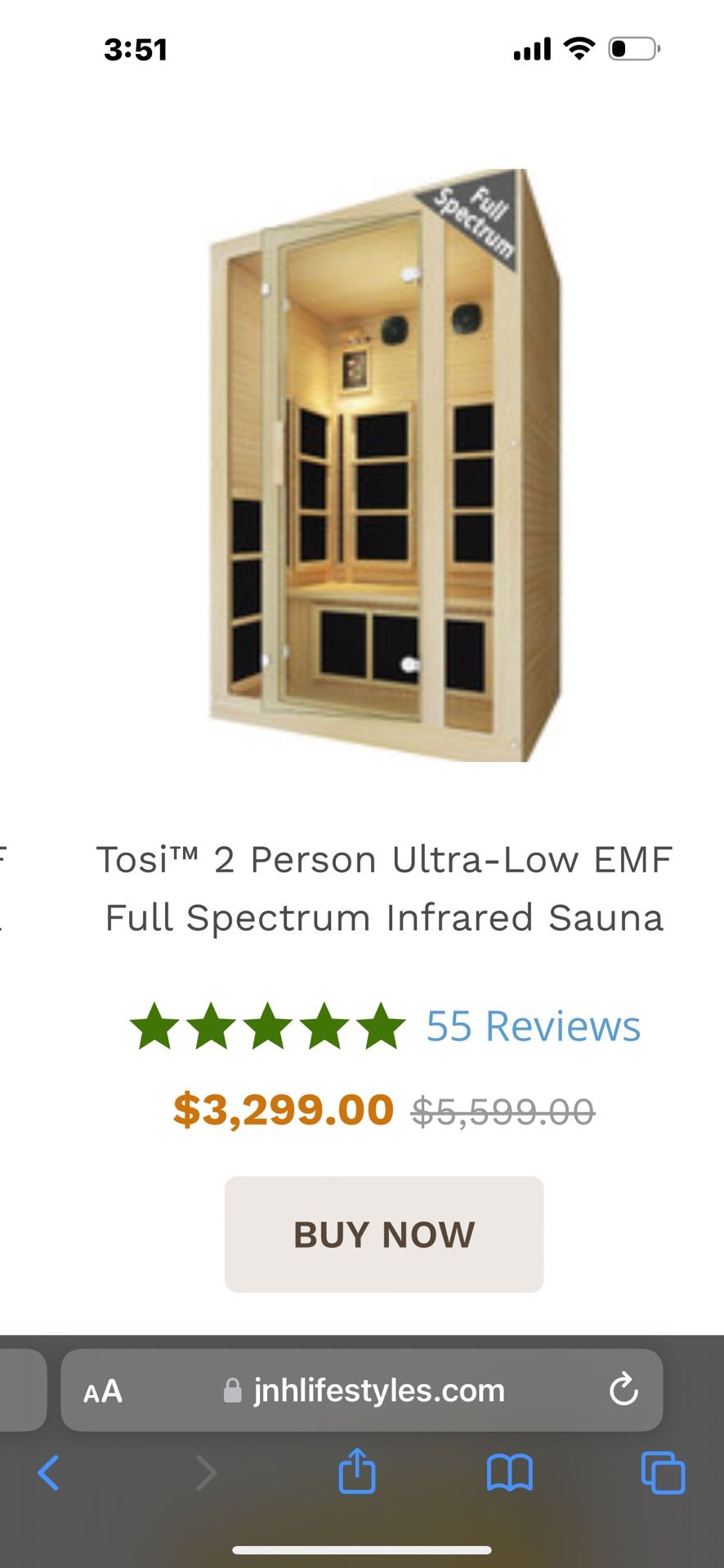 JNH lifestyles Infrared Sauna 2 Person