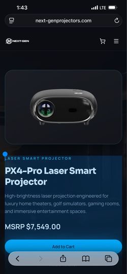 Next Gen PX4 - Pro Laser Smart Projector